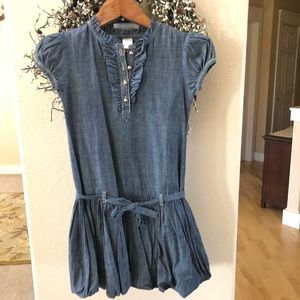 Gymboree Denim Dress with gold buttons & belt